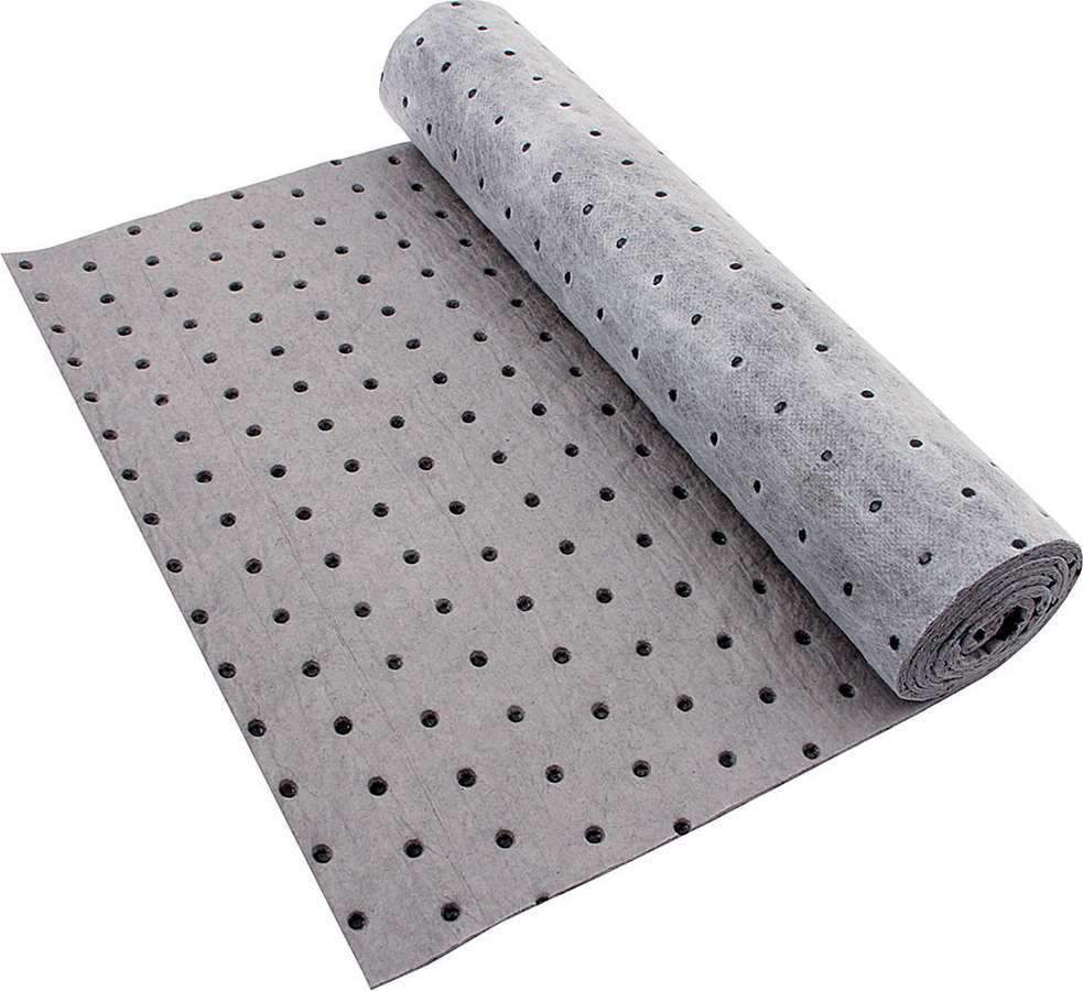 ALLSTAR, Absorbent Pad, 15 x 60 in, Perforated Roll, Polypropylene, Gray, Oil, E