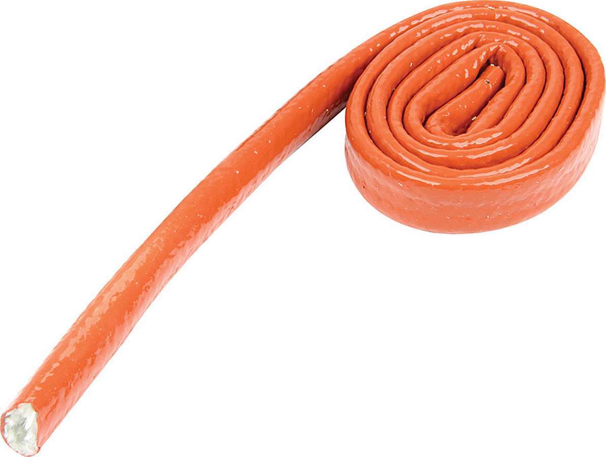 ALLSTAR, Hose and Wire Sleeve, 1/4 in ID, 3 ft, Silicone/Fiberglass, Orange, Eac