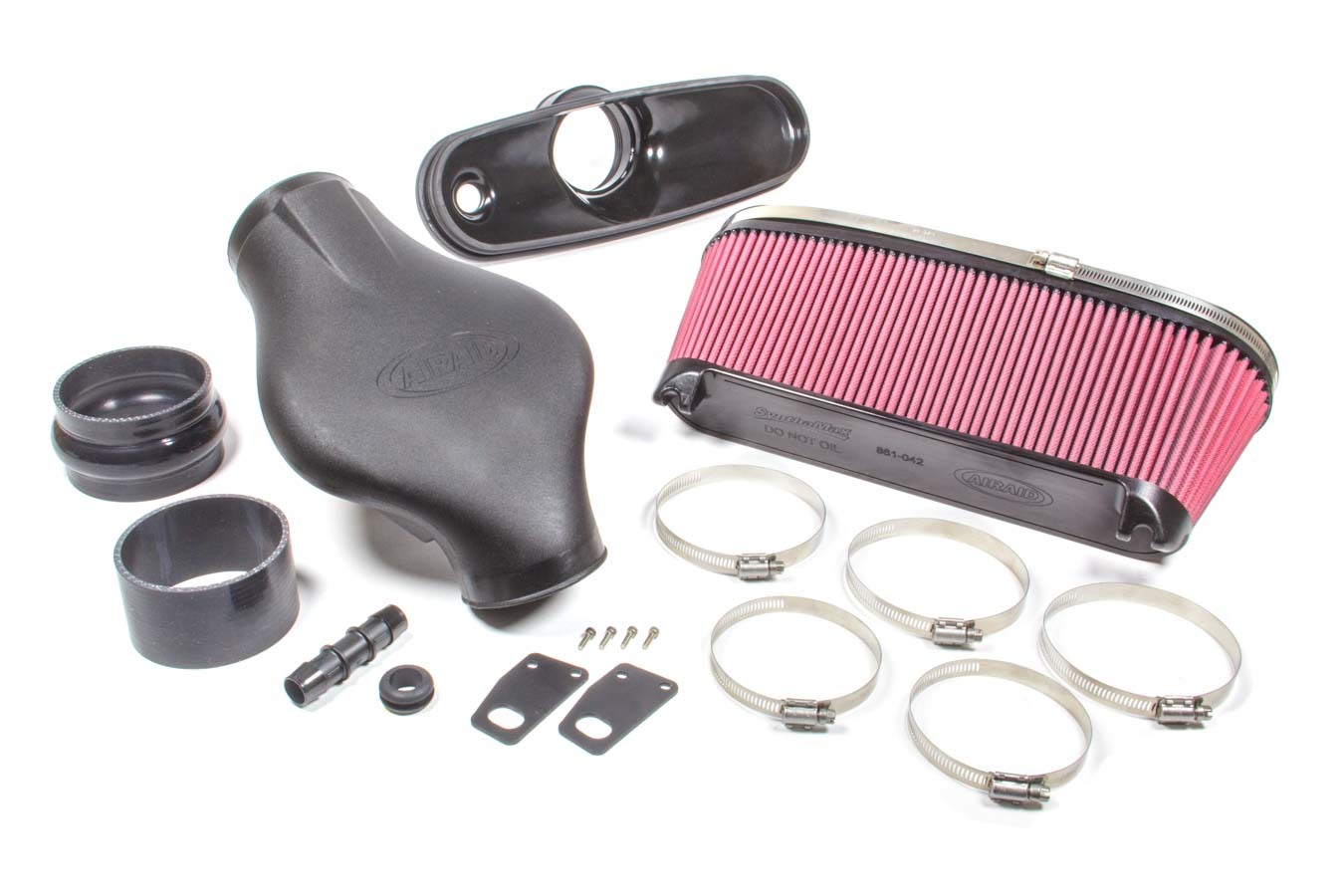 C5 Corvette Airaid Air Intake System, Cold Air Dam with Resusable Red Oiled Filter 2001-2004