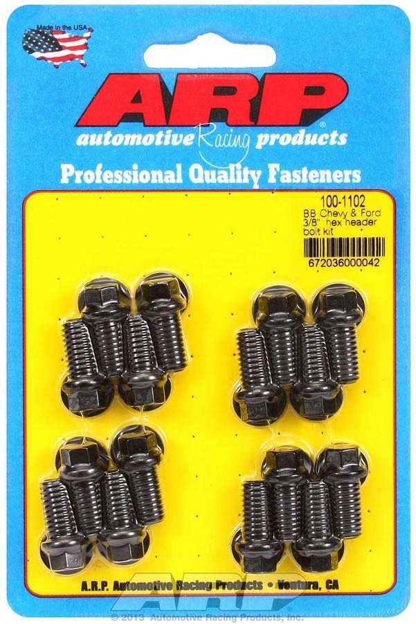 ARP 100-1102 Header Bolt Kit - 6pt. 3/8 x .750 UHL (16)