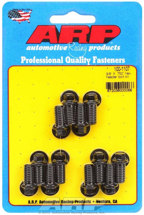 ARP 100-1107 Header Bolt Kit - 6pt. 3/8 x .750 UHL (12)