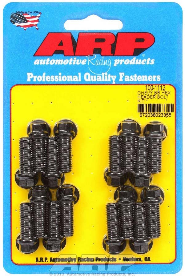 ARP 100-1112 Header Bolt Kit - 6pt. 3/8 x 1.00 UHL (16)