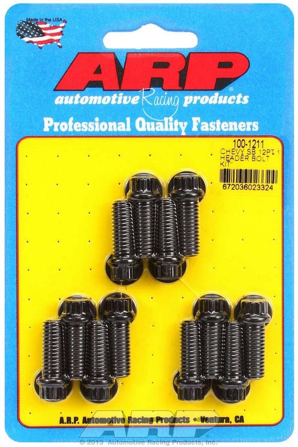 ARP 100-1211 Header Bolt Kit - 12pt. 3/8 x 1.00 UHL (12)