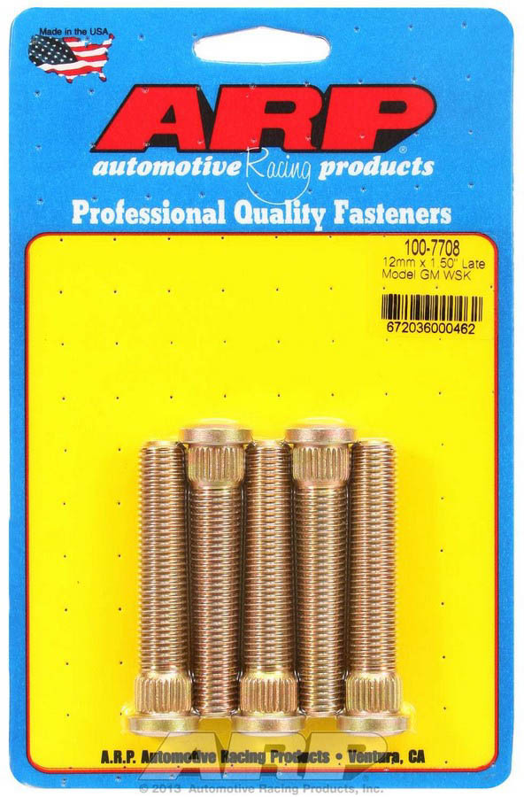 ARP 100-7708 Wheel Stud Kit - M12x1.5 2.500/.509 Knurl