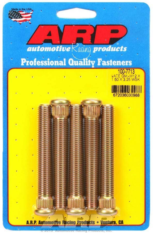 ARP 100-7713 Wheel Stud Kit - M12x1.5 3.250/.509 Knurl