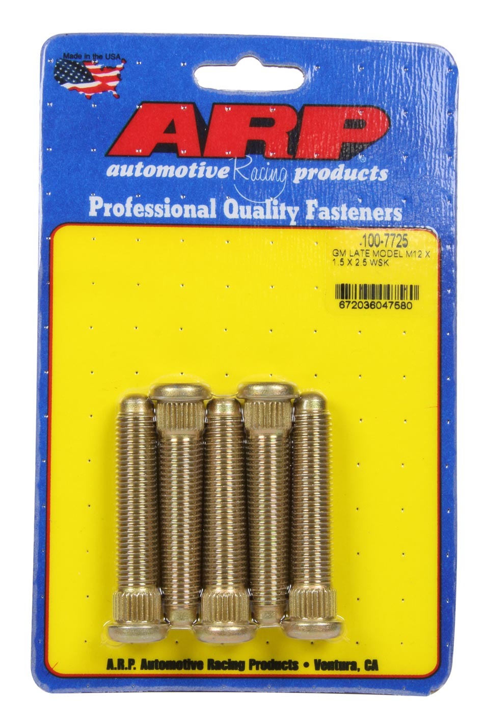 ARP 100-7725 Wheel Stud Kit 5pk GM L/M 12mm x 1.5 x 2.5