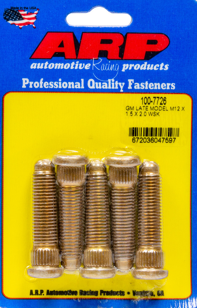 ARP 100-7726 Wheel Stud Kit 12mm x 1.5 x 2.0 (5pk)