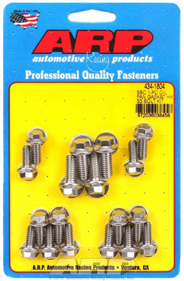 ARP 434-1804 SBC S/S Oil Pan Bolt Kit