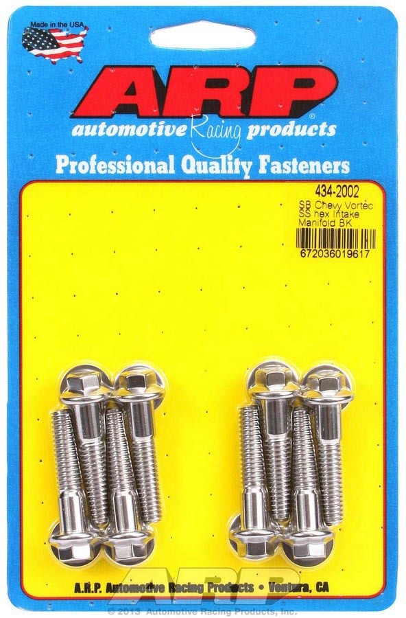 ARP 434-2002 SBC S/S Intake Bolt Kit 6pt.