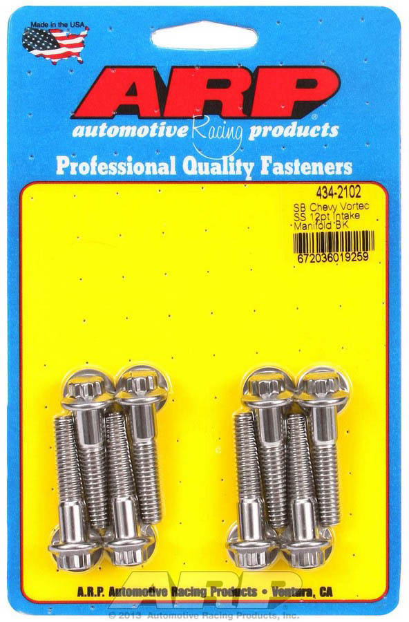 ARP 434-2102 SBC S/S Intake Bolt Kit 12pt.