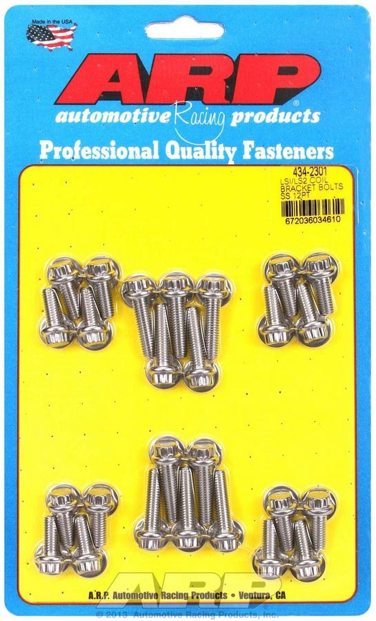 ARP 434-2301 S/S Coil Bracket Bolt Kit - 12pt. LS1/LS2