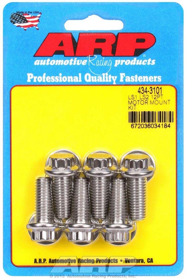 ARP 434-3101 S/S Motor Mount Bolt Kit 12pt. LS1/LS2