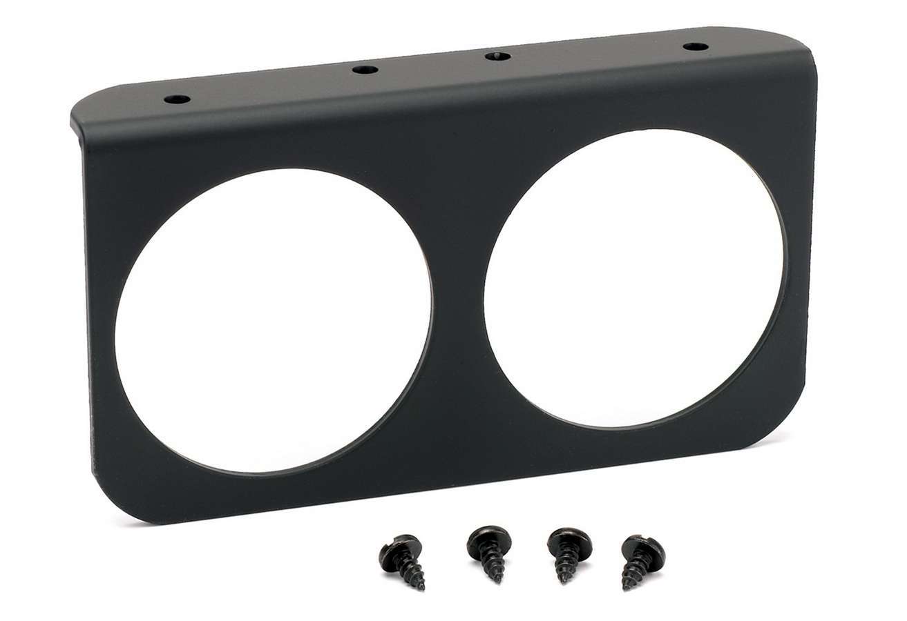 Auto Meter Gauge Mounting Panel, Two 2-5/8" Holes, Hardware Included, Aluminum, Black, Universal, Each