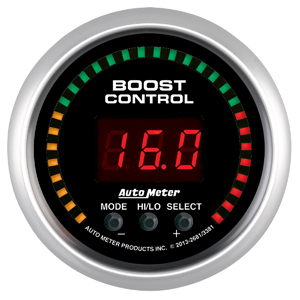 Auto Meter Boost Controller, Sport Comp, Programmable, Gauge Type, Electric, Digital, 2-1/16" Diameter, Black Face, Kit