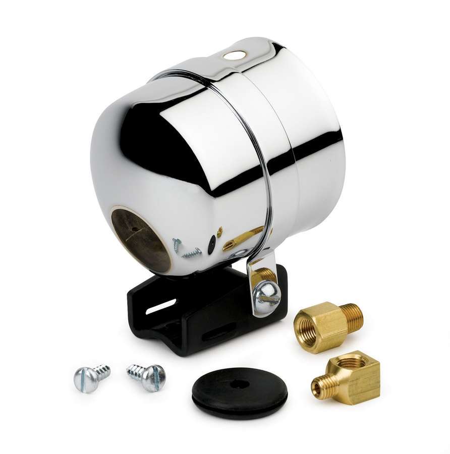 Auto Meter Gauge Cup, 2-5/8" Diameter Gauge, Pedestal Mount, Steel, Chrome, Mechanical/Liquid Filled Gauges, Each