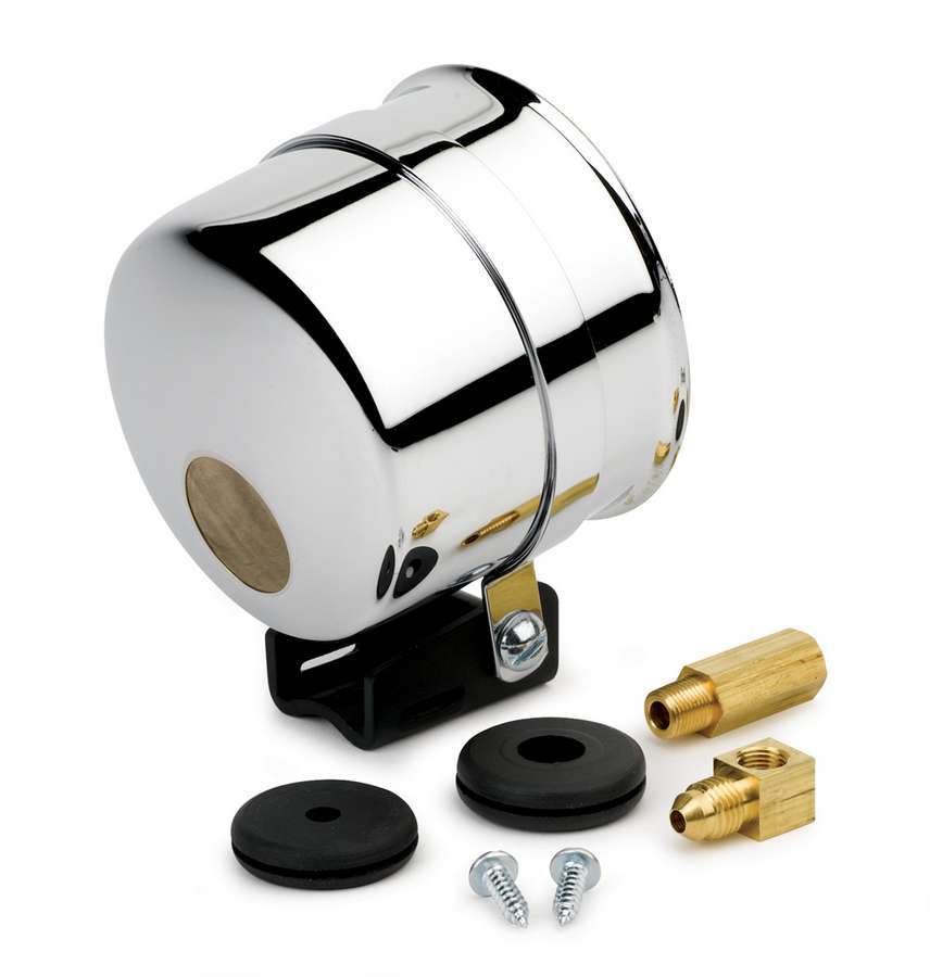 Auto Meter Gauge Cup, 3-3/8" Diameter Gauge, Pedestal Mount, Steel, Chrome, Universal, Each