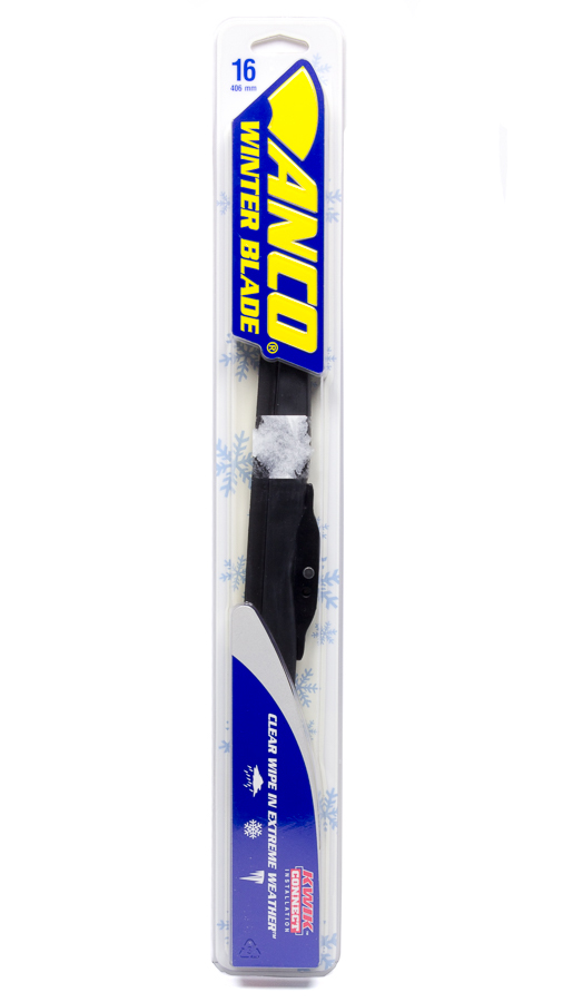 ATP Chemicals & Supplies Wiper Blade, Winter Blade, 16 in Long, Rubber, Black, Universal, Each