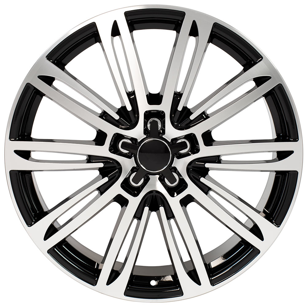 20" Replica Wheel fits Audi A7,  AU21 Black Machined 20x9