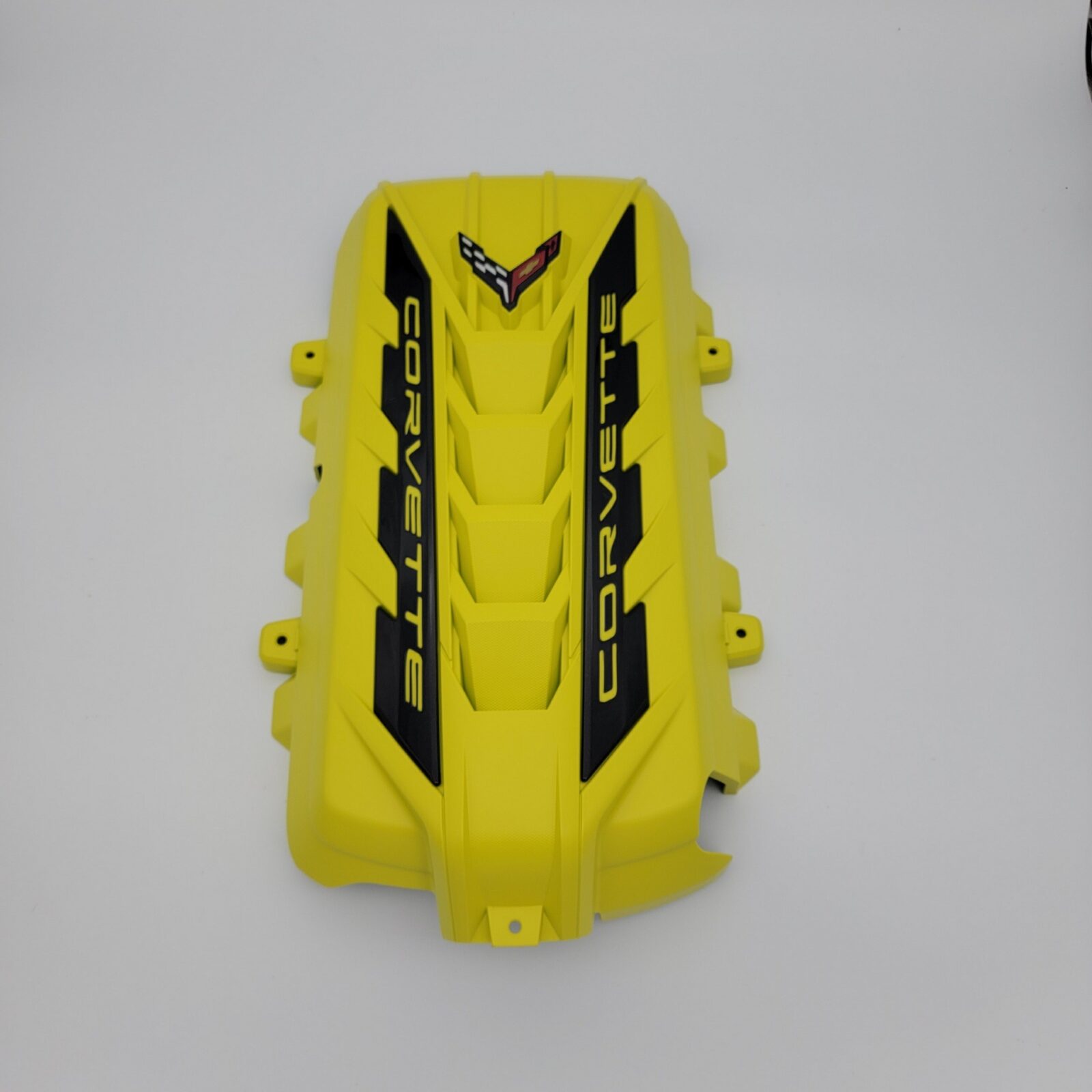 C8 Corvette Stingray LT2 Custom Painted Carbon Fiber Style Engine Cover, Accelerate Yellow
