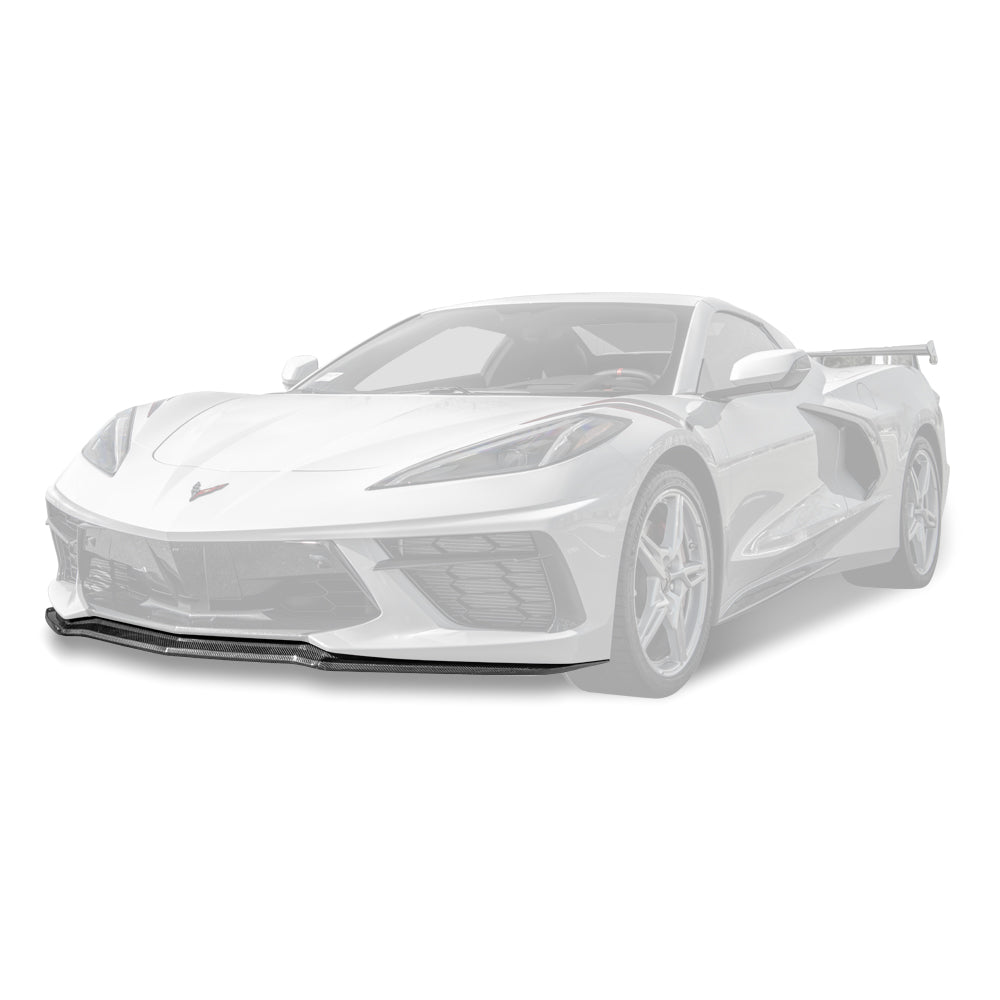 EOS C8 Corvette Stingray Front Splitter Z51 - Carbon Fiber, 3-Piece Version