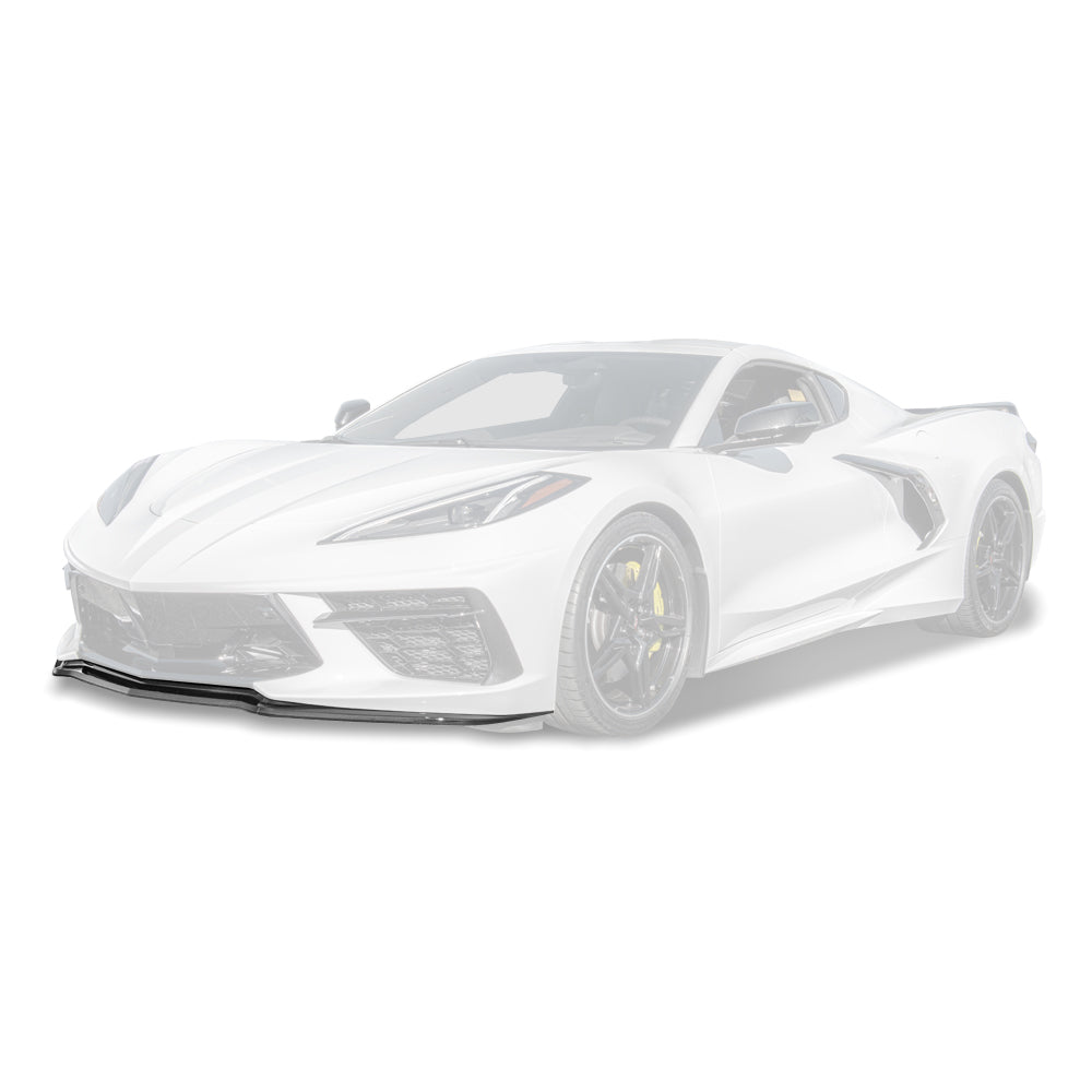 EOS C8 Corvette Stingray Front Splitter Z51 - Carbon Flash, 3-Piece Version