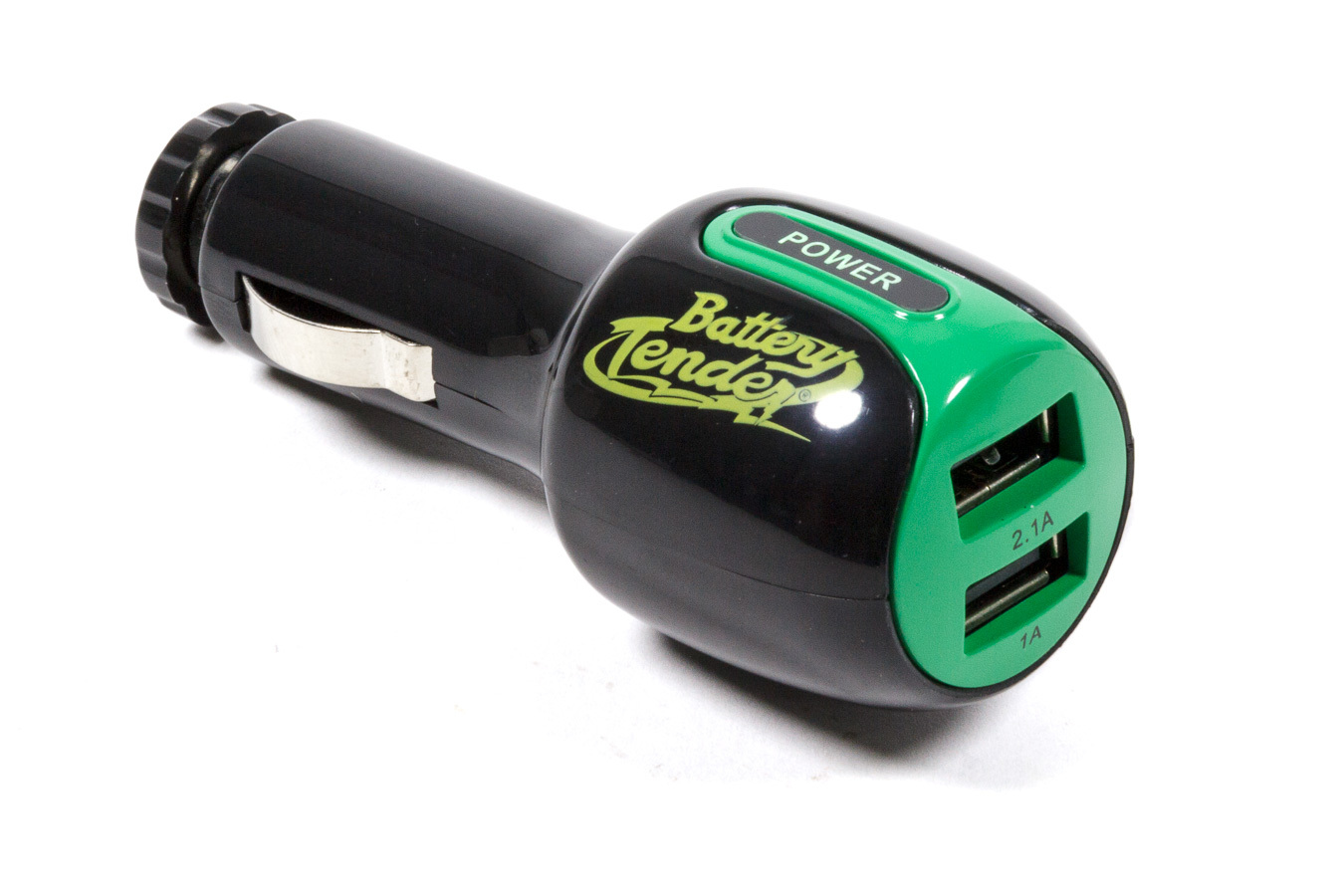 BATTERY TENDER Battery Charger, 12V Car Outlet, One 1 amp And One 2 amp Ports, USB, Plastic, Black, Universal, Each