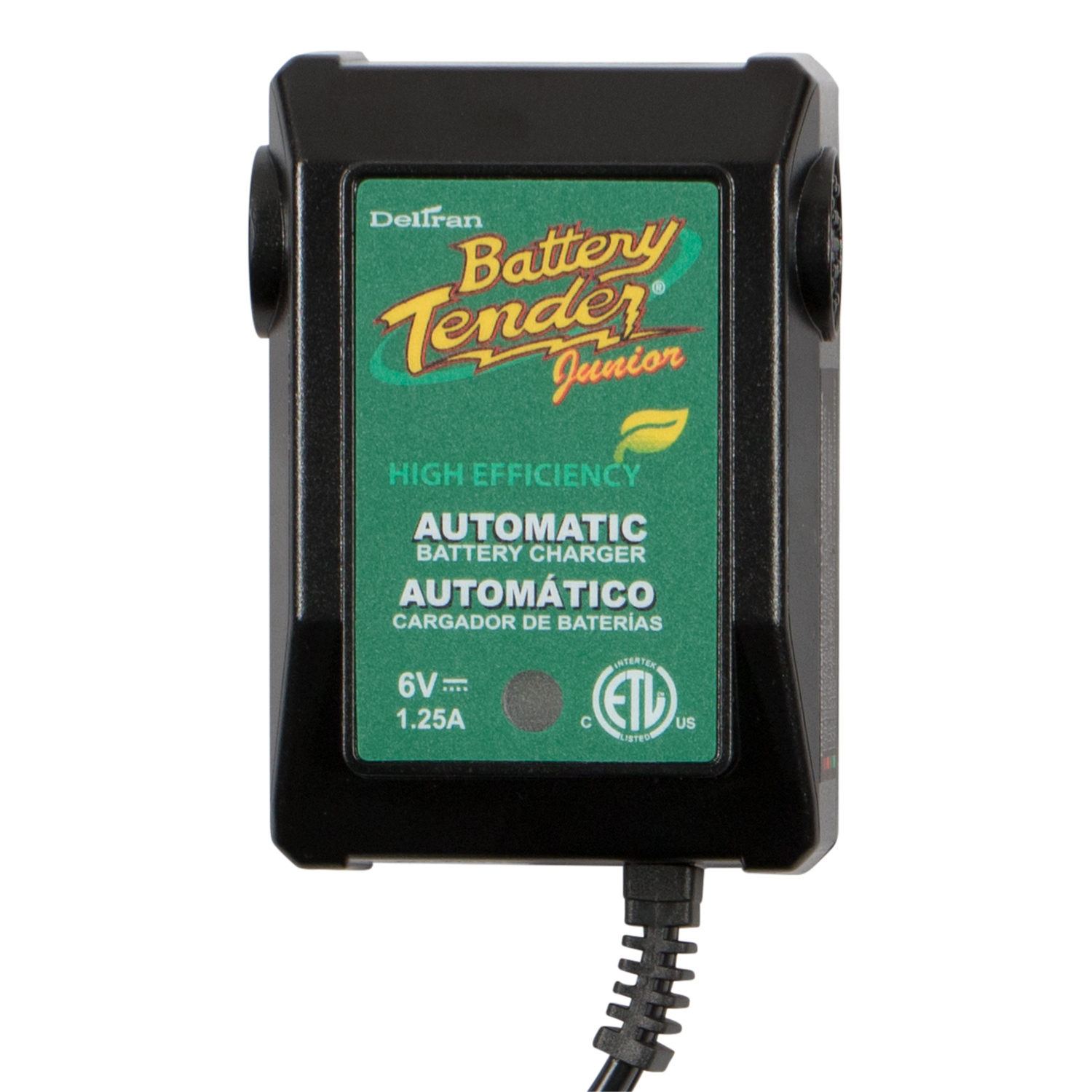BATTERY TENDER Battery Charger, Battery Tender Junior, 6V, 1.25 amp, 4 Step Charging Program, Each