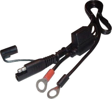 BATTERY TENDER Battery Charger Harness, Battery Tender Ring Terminal Harness, 2 ft Long, In-Line 7.5 amp Fuse, Quick Connect,