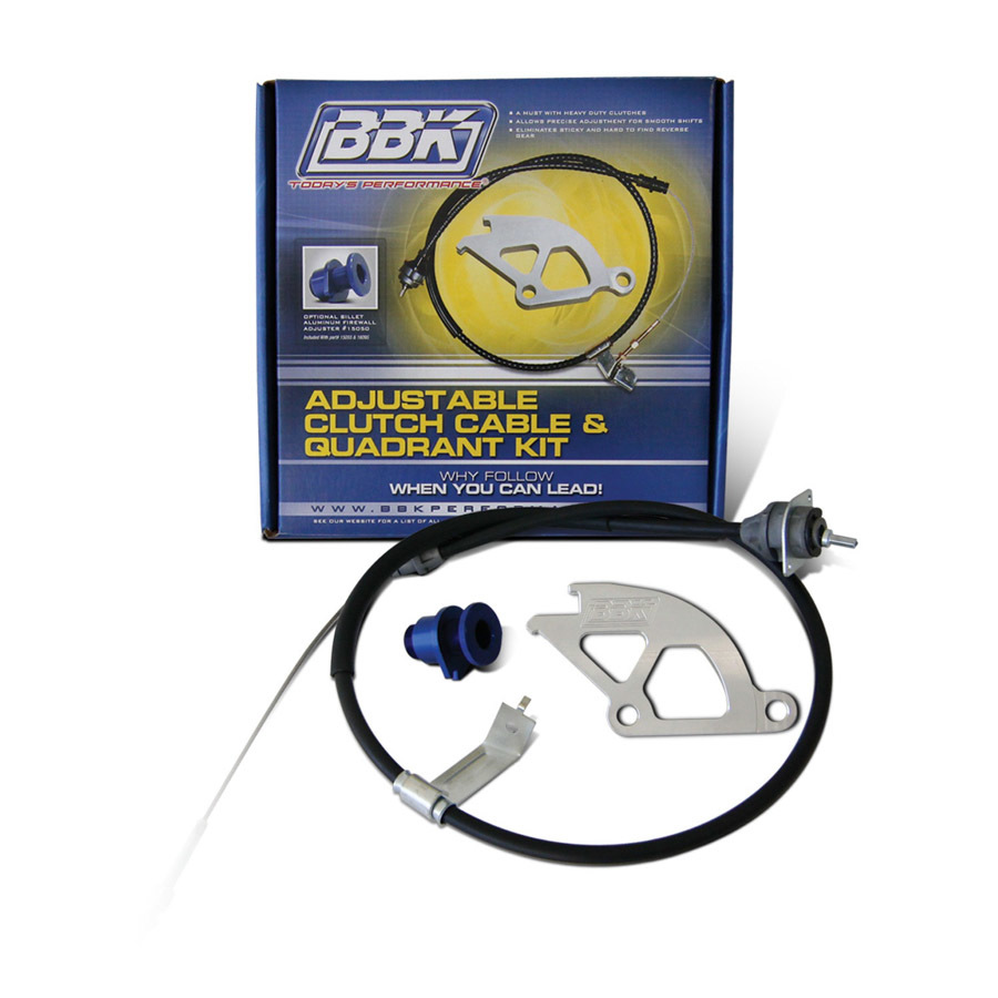 BBK Clutch Quadrant Kit, Adjustable, Double Hook, Cable/Firewall Adjuster/Quadrant Included, Ford Mustang 1996-200