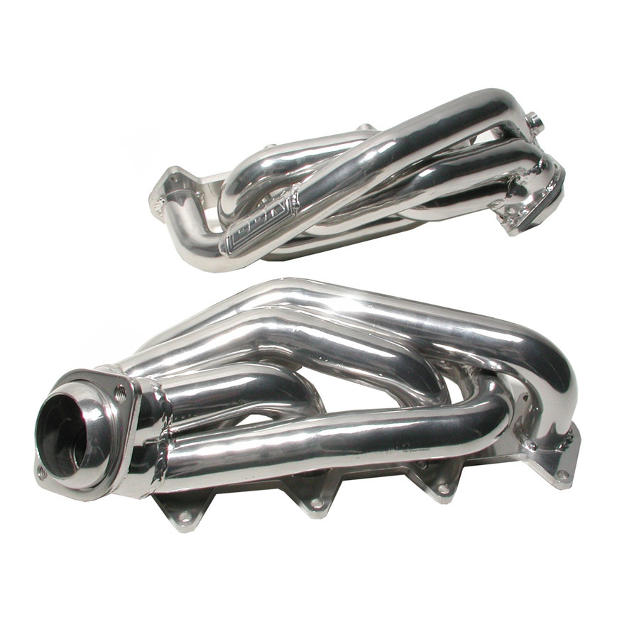 BBK Headers, Tuned Length Shorty, 1-5/8" Primary, Stock Collector Flange, Steel, Metallic Ceramic, Ford Modular, F