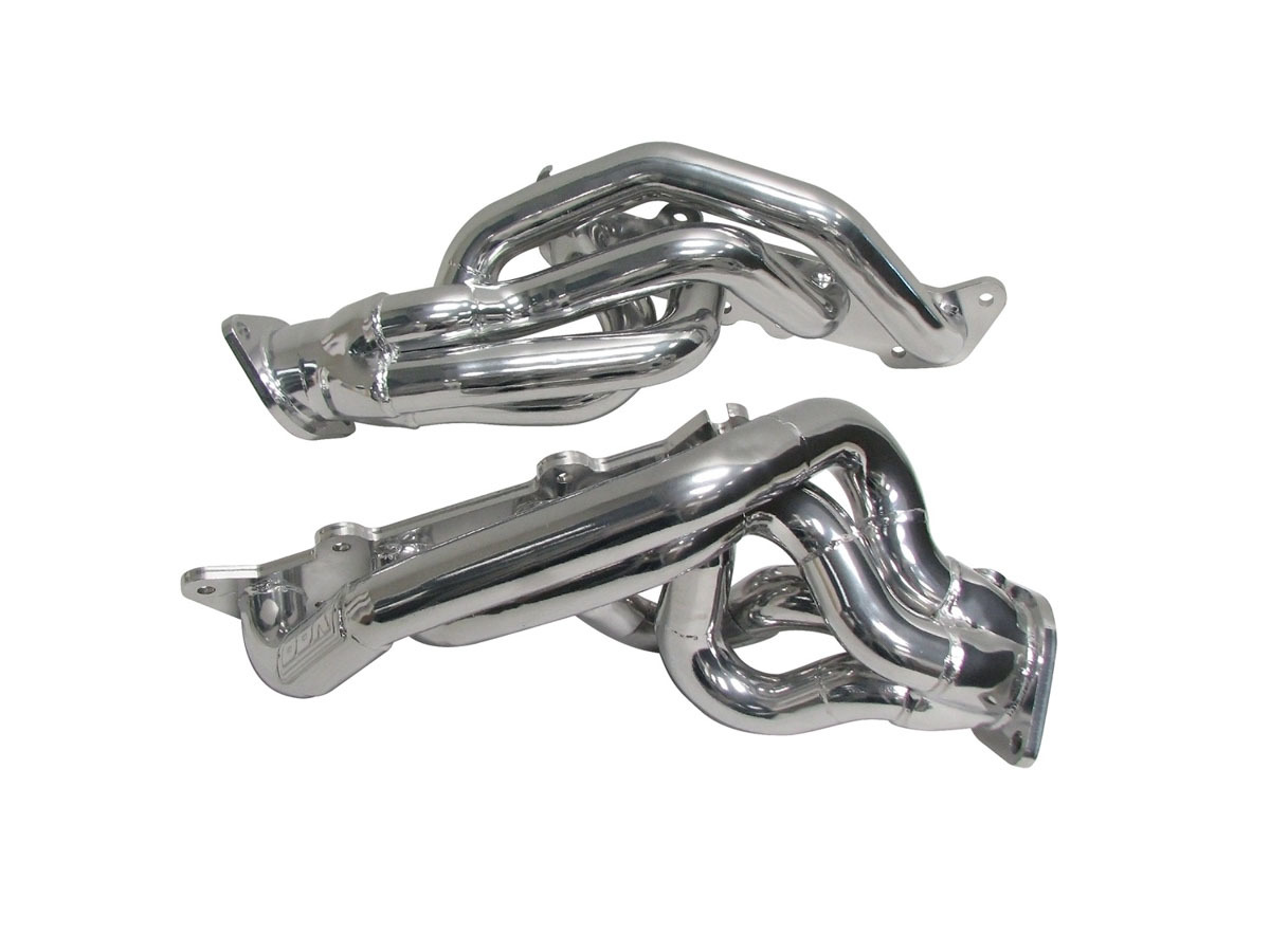 BBK Headers, Tuned Length Shorty, 1-3/4" Primary, Stock Collector Flange, Steel, Metallic Ceramic, Ford Coyote, Fo