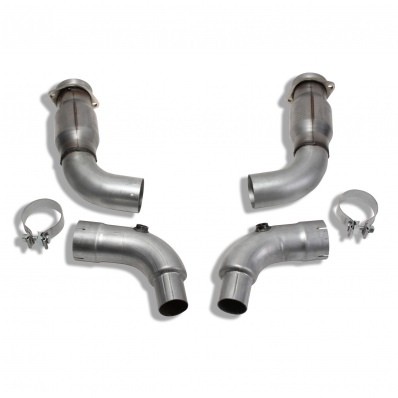BBK Intermediate Pipes, Mid-Pipes, 3" Dia. Catted, Steel, Aluminized, Ford Coyote, Ford Mustang 2015-16, Kit
