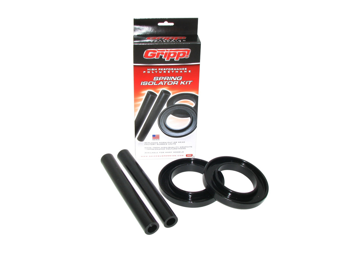 BBK Coil Spring Isolator, Gripp, Front, Polyurethane, Black, Ford Mustang 1979-2004, Pair