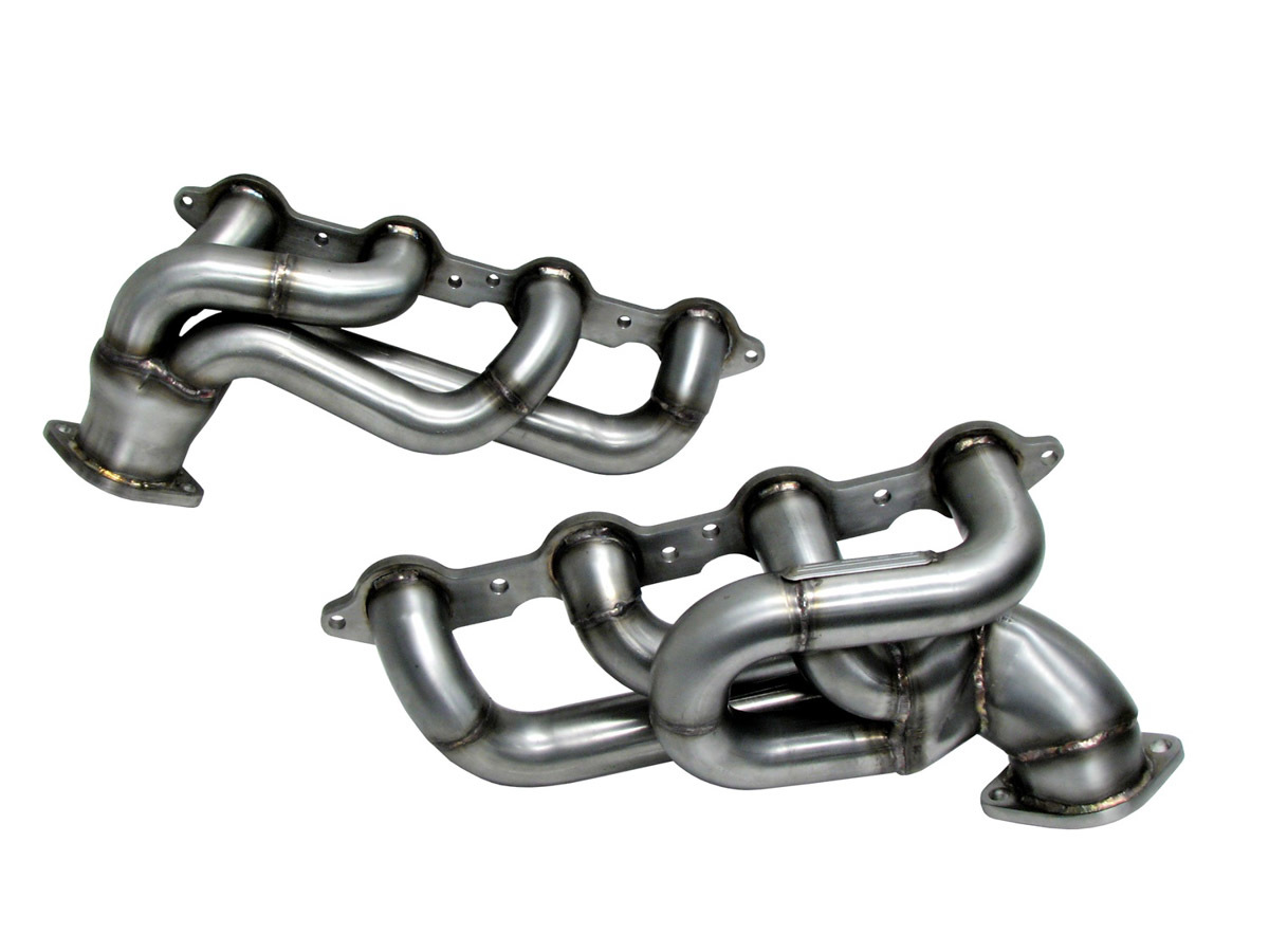 BBK Headers, Tuned Length Shorty, 1-3/4" Primary, Stock Collector Flange, Stainless, Natural, GM LS-Series, Chevy