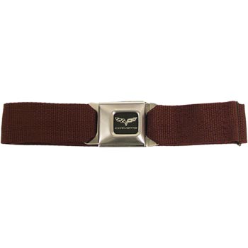 C6 Corvette Seatbelt Buckle Belt w/Burgundy Webbing  -