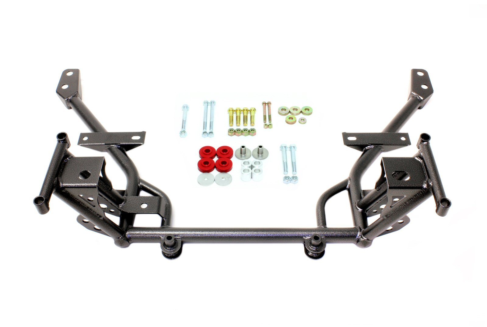 BMR Suspension K-Member, Tubular, Factory Steering Rack, Stock Motor Mounts, Steel, Black Powder Coat, Ford Mustang 2005-14,