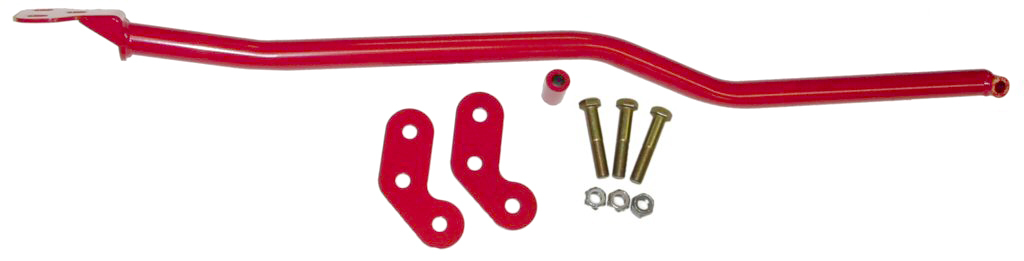 BMR Suspension Panhard Bar, Bolt-On, Relocation, Brace, Steel, Red Powder Coat, GM F-Body 1982-2002, Kit