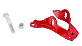 BMR Suspension Control Arm Bracket, Relocation, Upper, Bolt-On, Steel, Red Powder Coat, Ford Mustang 2011-14, Kit