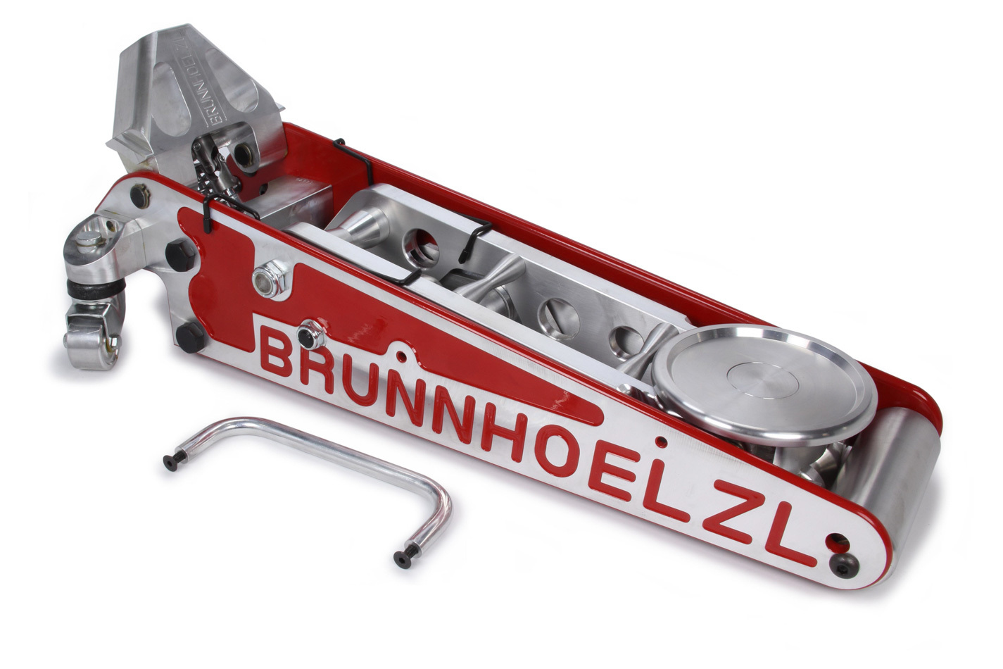 BRUNNHOELZL Floor Jack, Pro Series, 3 Pump, Aluminum, Red/Silver, Each