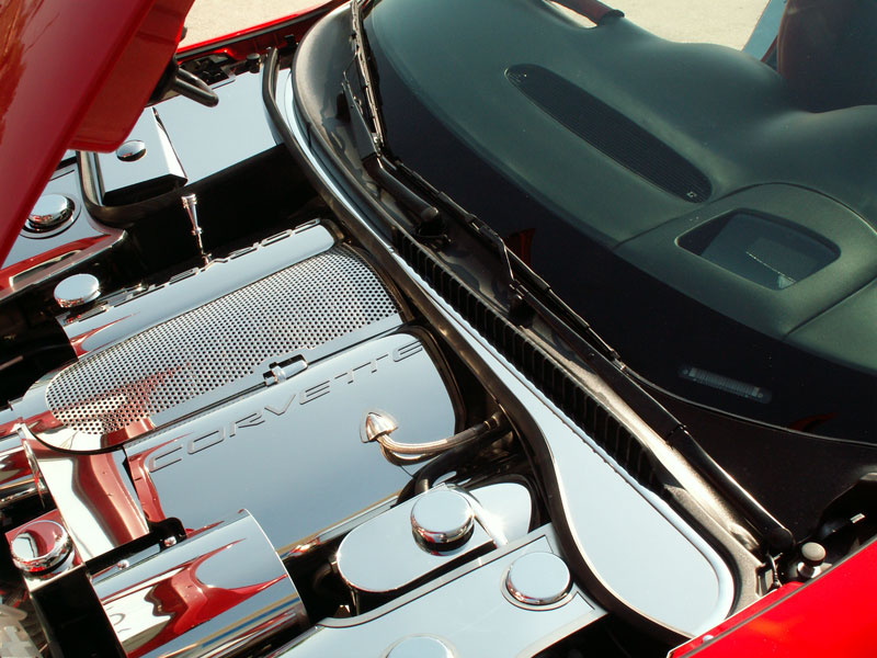 Polished stainless water Tank Cover - C5 Corvette