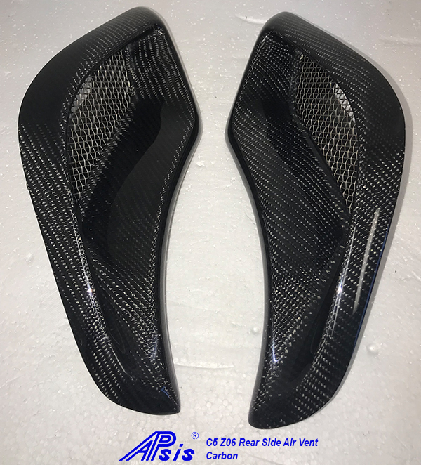 C5 Corvette Carbon Fiber Z06 Side Vents, Brake Cooling Ducts, Pair