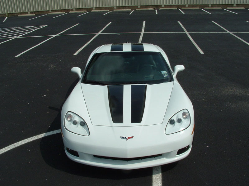 C6, Grand Sport, Z06 Corvette Hood Stripe - ME 2 Stripes