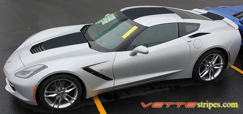 C7 Corvette, Stinger Custom Extended Hood and Body Stripe Kit