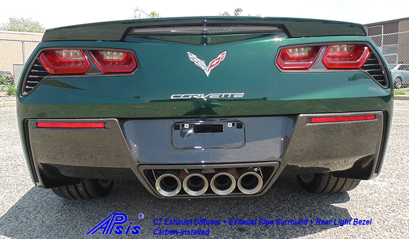 C7 Corvette 14-19 Laminated Carbon Fiber Exhaust Diffuser Rear Fascia $1,998.00