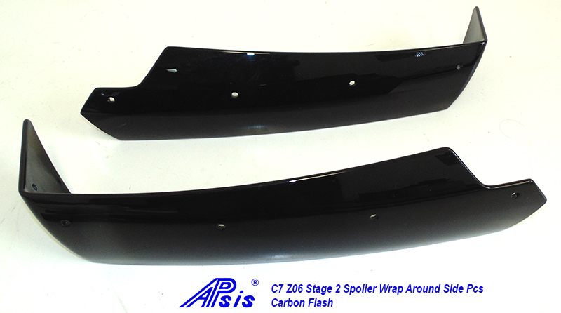 C7 Z06 Corvette 15-19, Replica Stage 2 Spoiler Side Pc Only, 2 pcs/set, Matte Black, Carbon Fiber