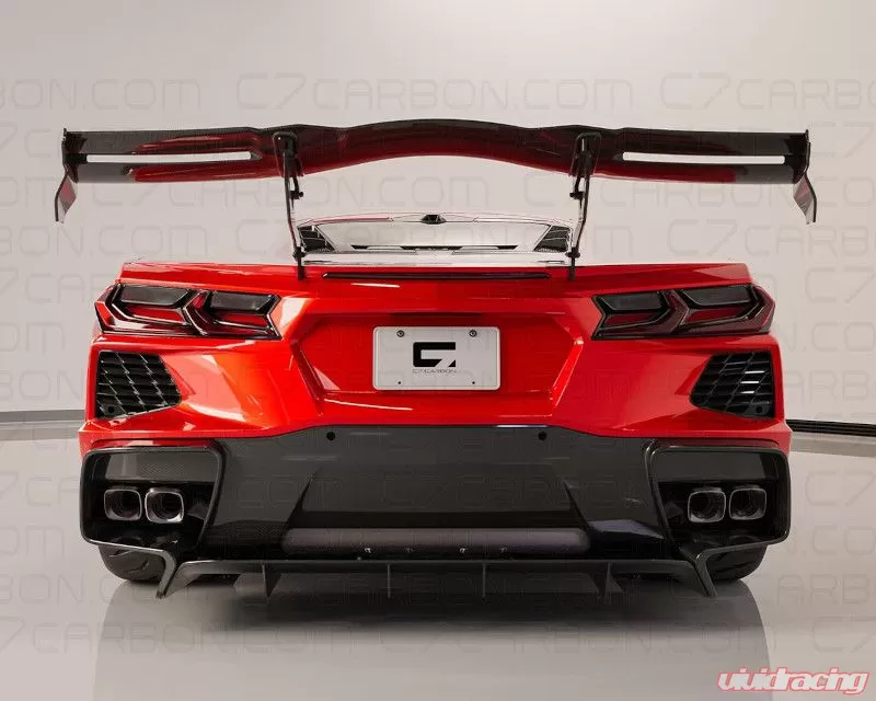 C7 Carbon Legacy Chassis Mounted Rear Wing Carbon Fiber Chevrolet C8 Corvette Stingray 2020-2024