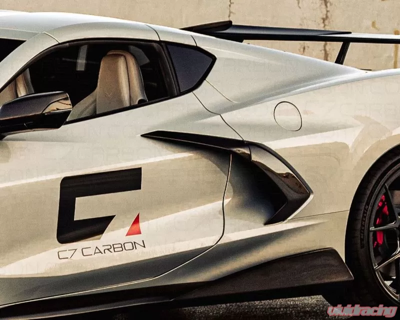 C7 Carbon Rear Side Scoop Trim Carbon Fiber Chevrolet C8 Corvette Stingray 2020-2024