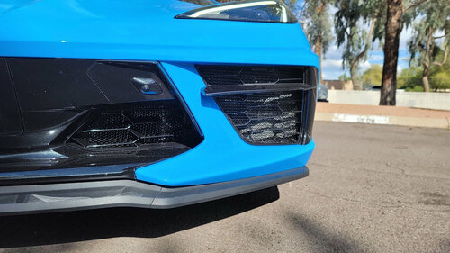 2020+ Corvette C8 Aluminum Hexagon Front Radiator Grille Screens - Radiator Gril