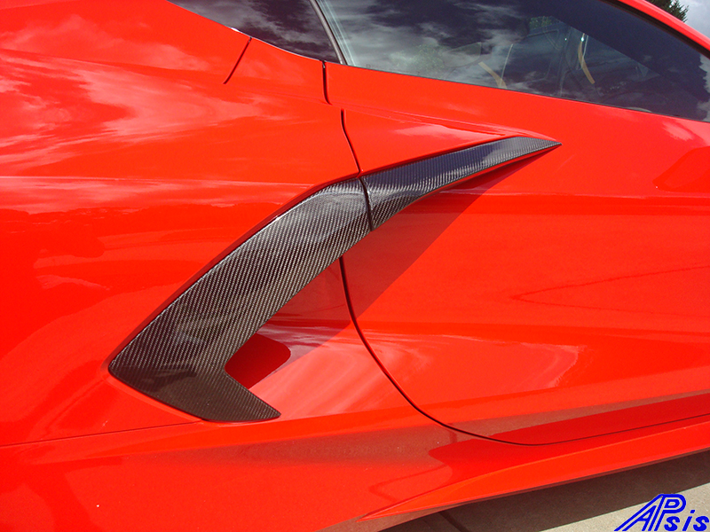 APsis 2020+ C8 Corvette Carbon Fiber Radiator Air Scoops - LR-CHE11-07-BC
