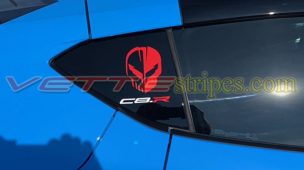 2020 – 2021 C8 Corvette C8R Jake Skull Script decal – 1 set of Decals